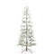 Casafield Pre-Lit Sparse Flocked Pine Artificial Holiday Christmas Tree with Sturdy Metal Stand